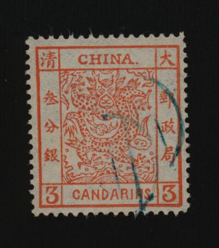 Read Title: Old Forgery Of China 1878 Large Dragon 3c Red