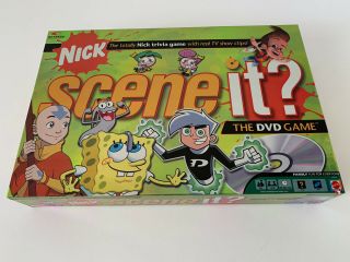 Nick Scene It? Dvd Trivia Board Game Nickelodeon Mattel 2006 Game Night Complete