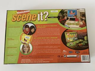 Nick Scene It? DVD Trivia Board Game Nickelodeon Mattel 2006 Game Night COMPLETE 3