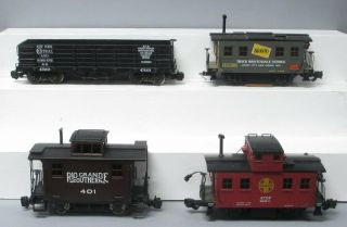 Bachmann & Aristo - Craft G Scale Assorted Freight Cars [4] Metal Wheels