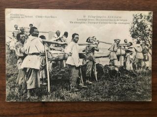 China Old Postcard Mission Kan Sou Tsing Lang Fou To Belguique 1926
