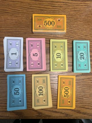 1998 Monopoly Deluxe Edition Replacement Money