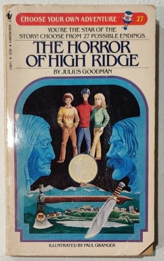 Vintage Choose Your Own Adventure 27 The Horror Of High Ridge First Edition