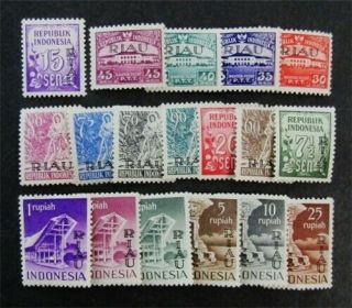 Nystamps Indonesian Riau Stamp 2//22 Og H/nh $100 J29y2336