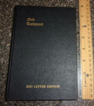 Vintage Testament Holy Bible Red - Letter Edition 5 " X7.  5 " Hardback