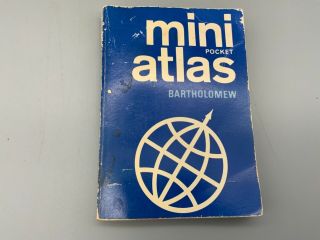 Mini Pocket Atlas,  Vintage Paperback By Bartolommeo,  1971