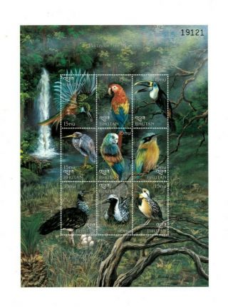 Special Lot Bhutan 1999 1227 - Birds Of The World - 50 Sheetlets Of 9v - Mnh