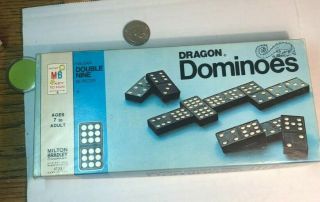 Dominoes Milton Bradley Dragon Dominoes Double Nine 1970