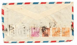China Hankow To Kunming 1950 中國香港 Postmarks Envelope Airmail Cover Stamp 1949