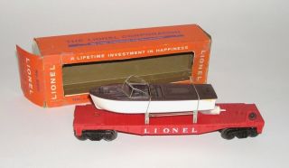 Lionel Jet Motor Boat Transport Car No.  6501 W/box (dakotapaul)