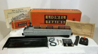 Postwar Lionel 3562 - 25: Operating Barrel Car W/box & Instructions