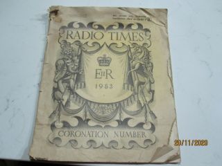 Radio Times.  Coronation Number.  May 31st - June 6th 1953.