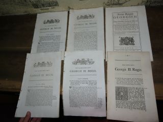 1751 - 1806 King George Ii & Iii Acts Of Parliament X6 Law Government Lincoln