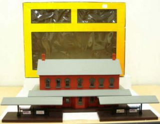 Mth 30 - 9014 Red Stone Passenger Station With 2 Platforms Ex/box