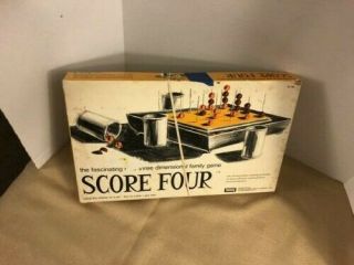 Score Four Board Game Vintage 1971 Three Dimensional Game No.  8325