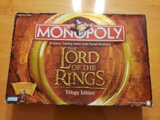 Monopoly The Lord Of The Rings Trilogy Edition 2003 Missing Dices And Ring