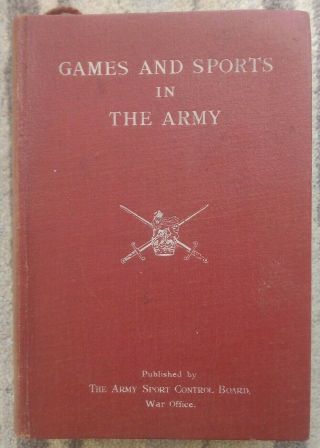 Vintage Games And Sports In The Army 1938 - 39 Book Advertisements War Office