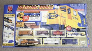 1998 Life - Like Blazing Rails Freight Train Set • Electric • Ho Scale
