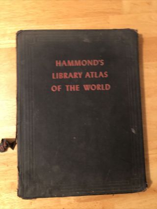 Hammond’s Library Atlas Of The World 1943