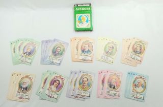 Vintage - Authors - Card Game By Russell Complete Set Euc
