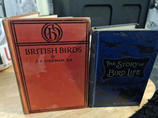 2x Old Books On British Birds & The Story Of Bird Life Both Pre Owned