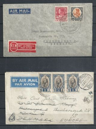 Siam/thailand.  2 Letter Send To Denmark,  Usa About 1930