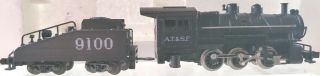 Minitrix 2916 N Scale ATSF 0 - 6 - 0 Steam Locomotive/ Tender 
