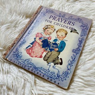 Vintage Prayers For Children Little Golden Book Copyright 1942