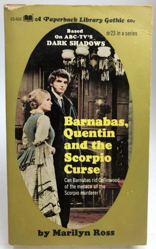 Barnabas Quentin And The Scorpio Curse Gothic Library Dark Shadows Tv Tie In 1st