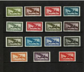 French China Indochina Indochine Vietnam Air Post Vichy Complete Set Of 15 Mnh