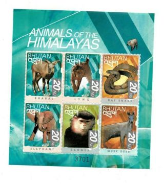 Special Lot Bhutan 1999 1276 - Animals Of Himalayas - 25 Sheetlets Of 6v - Mnh