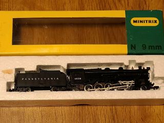 Minitrix 9mm N Scale 2072 Pennsylvania 2 - 10 - 0 Steam Engine & Tender 4638