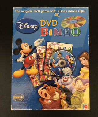 Disney Dvd Bingo For Ages 4,  2 - 6 Players Collectible