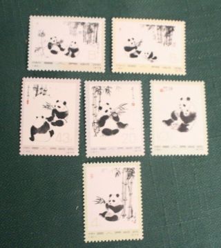 China Prc Sc 1108 - 13,  Giant Pandas 1973 Issue 2nd Series N14 Nh W/og