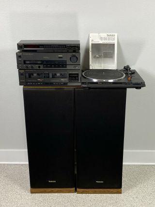 Vtg Technics Sd - A810 Sd - A820 Stereo System Complete Turntable Speakers