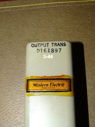 Western Electric D161897 Output Transformer,  for Tube Amplifier,  178D,  Good 2