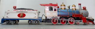 Bachmann G Scale Steam Locomotive 4 - 6 - 0 Emmett Kelly Jr Circus Train Runs Good