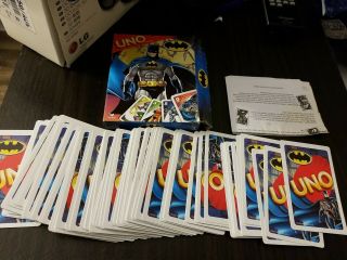 Batman Uno Card Gamerare Out Of Print.  Near And Instructions Wear/torn.