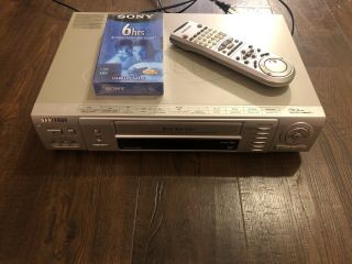 Samsung Sv - 5000w S - Vhs Vcr World Wide Video With Remote Blank Tape Euc