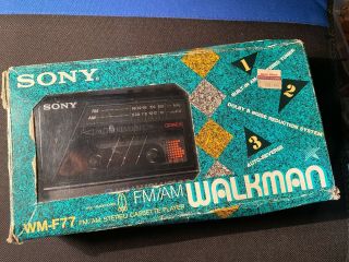 Vintage Sony Walkman Model Wm - F77 - Brand