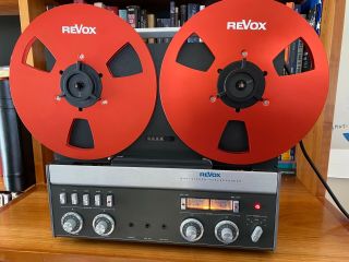 Revox A77 Mk Iv 2 - Track Reel To Reel Tape Recorder Serviced W/ Hubs & Reels