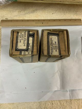 Two Western Electric 205d Tennis Ball Tubes,  Test Strong,  In Boxes