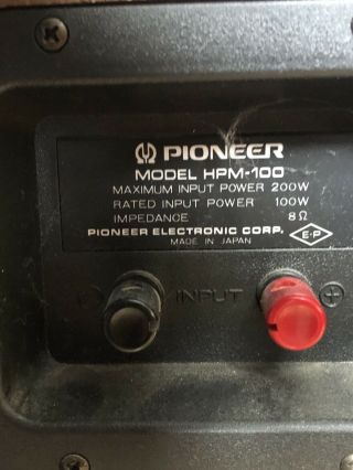 Pioneer Hpm - 100 Speakers 200 Watt Version 3