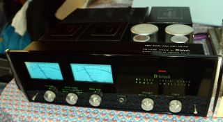 Mcintosh Mc2505 Stereo Power Amplifier With Analog Meters