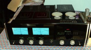 McIntosh MC2505 stereo power amplifier with analog meters 3