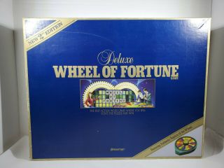 Vintage " Wheel Of Fortune Deluxe " Game By Pressman - 1986 Edition - Complete
