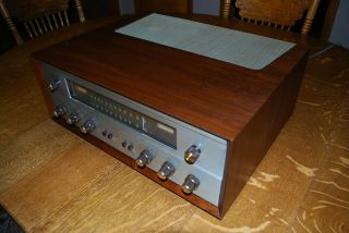 Fisher 800c Tube Reciever Amplifier Tuner Factory Wood Cabinet