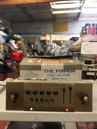 The Fisher Master Audio Control Tube Model 90 - C With Box