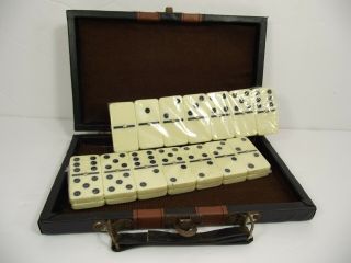 Dominos Double Six Standard Size Tile Thick Domino Set With Carrying Case (a2)