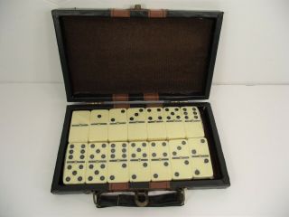 Dominos Double Six Standard Size Tile Thick Domino Set With Carrying Case (A2) 2